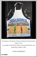 Host/Hostess Apron - "March Merriness" - St. Patrick & St. Joseph