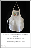 Chef/Baker Apron - St. Teresa of Calcutta, Patron Saint of World Youth Day