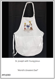 Chef/Baker Apron - St. Joseph with Young Jesus, World's Greatest Dad