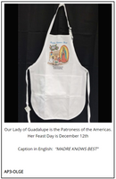 Chef/Baker Apron - Our Lady of Guadalupe, Patroness of the Americas