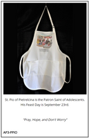 Chef/Baker Apron - St. Pio of Pietrelcina, Patron Saint of Adolescents