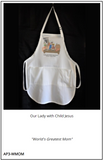 Chef/Baker Apron - Our Lady (Mother Mary) with Child Jesus, World's Greatest Mom