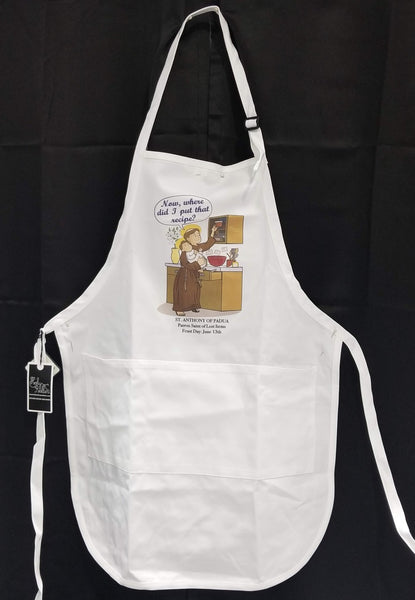 Chef/Baker Apron - St. Anthony of Padua, Patron Saint of Lost Items