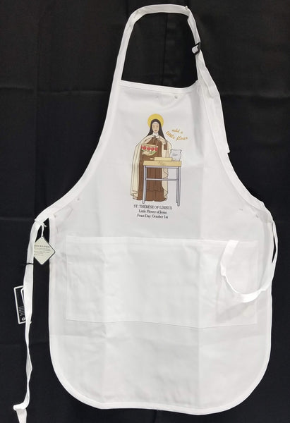 Chef/Baker Apron - St. Thérèse of Lisieux is known as the Little Flower of Jesus