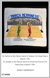 Kitchen Towel - "March Merriness" - St. Patrick & St. Joseph