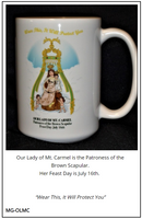 Mug - Our Lady of Mt. Carmel, Patroness of the Brown Scapular