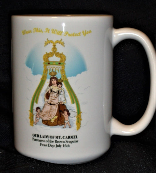 Mug - Our Lady of Mt. Carmel, Patroness of the Brown Scapular