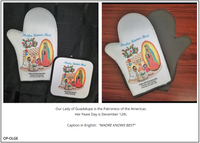 Oven Mitt/Pot Holder Set - Our Lady of Guadalupe, Patroness of the Americas