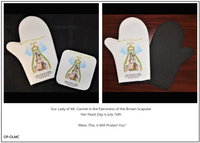 Oven Mitt/Pot Holder Set - Our Lady of Mt. Carmel, Patroness of the Brown Scapular