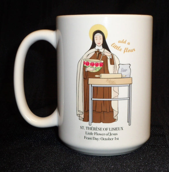 Mug - St. Thérèse of Lisieux is known as the Little Flower of Jesus